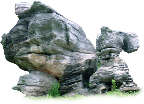 石头山PNG透明背景，高清摄影风景素材，免费下载