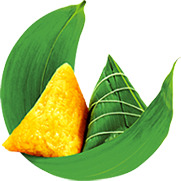 绿色粽子叶包裹美味，中秋佳节PNG透明图，端午节设计素材下载