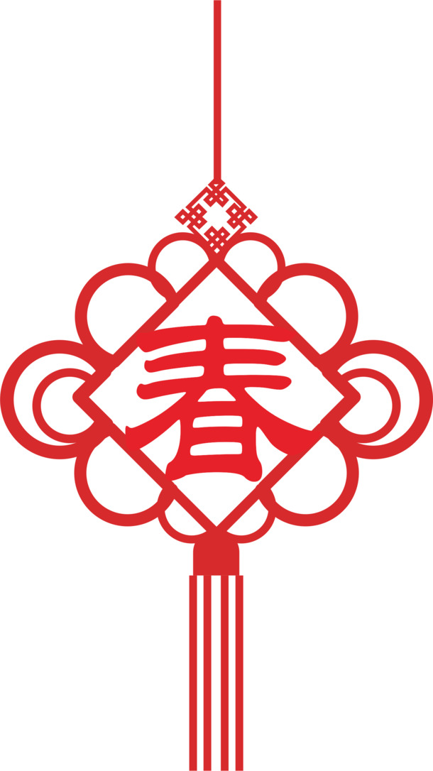 中国结大红色高清PNG透明图片，元旦春节元宵节日元素，CER格式设计素材免费下载