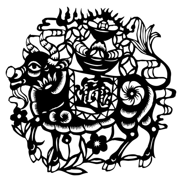 剪纸牛、元宝牛、年画牛，高清PNG透明图片，节日元素大放送！元旦、春节、元宵AI设计素材，一键下载！