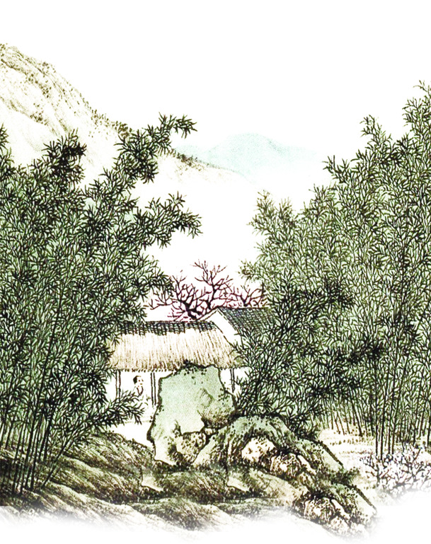 水墨竹林手绘PNG素材，高清透明装饰元素，墨迹笔触设计下载