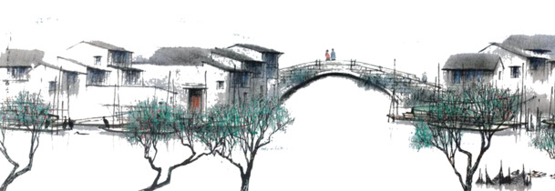 水墨柳树PNG透明图，传统书画笔触装饰元素，高清下载