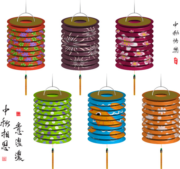 中秋节PNG透明图片，高清节日元素，设计素材免费下载