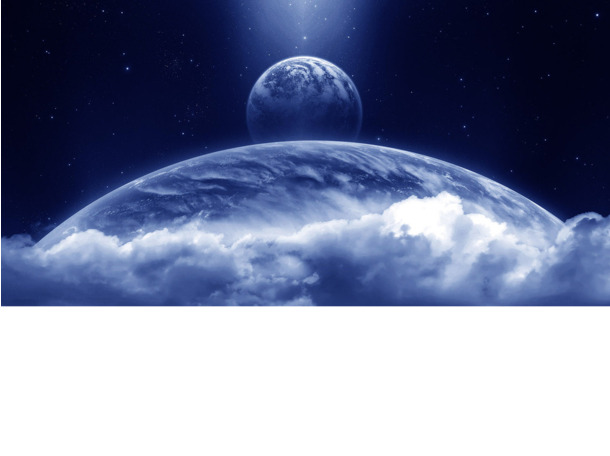 宇宙中平行星球，七夕情人节高清PNG透明背景海报设计素材下载