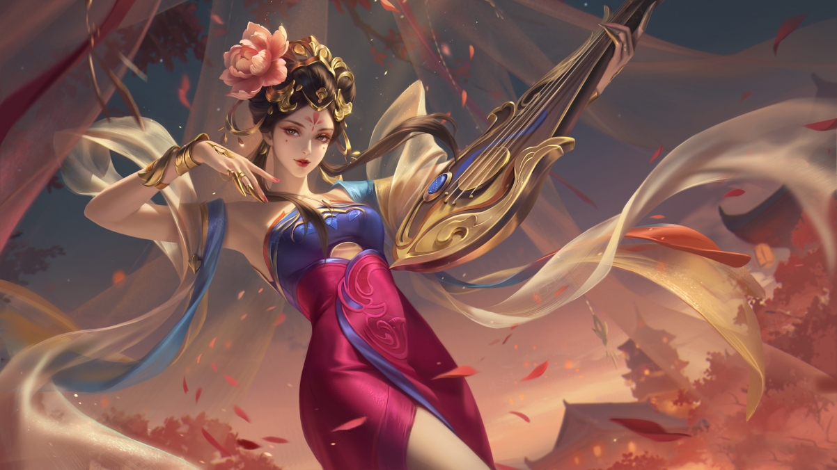 王者荣耀杨玉环，绝美4K电脑壁纸，高清游戏图片，3840x2160分辨率，一键下载！