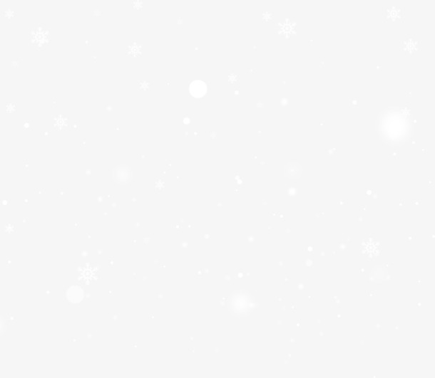 高清PNG白色卡通飞舞雪花，透明漂浮元素，创意图片设计素材下载
