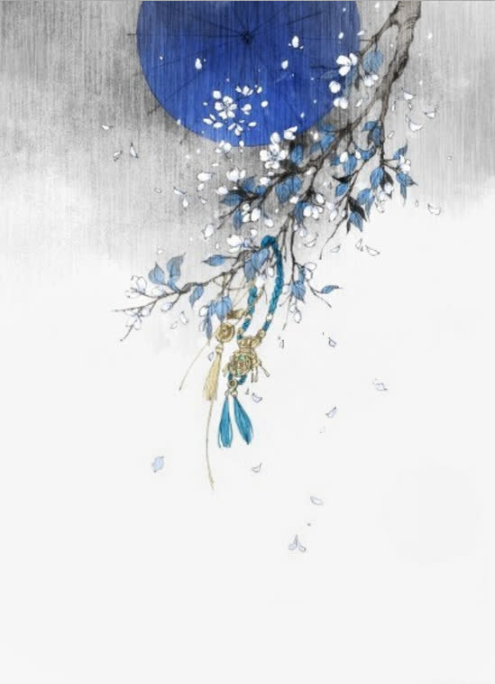 唯美古风，水彩插画PNG透明图片，高清装饰元素与图案设计素材下载