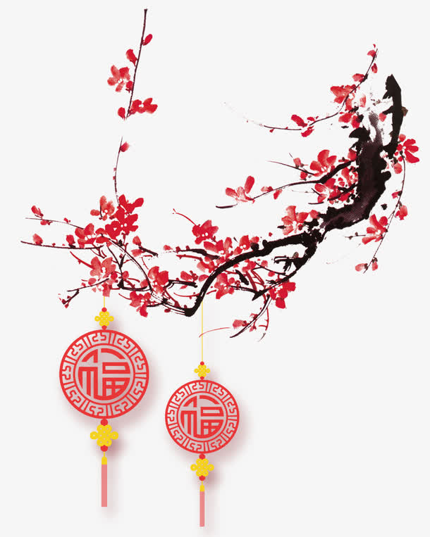 新年元素PNG透明图，高清元旦、春节、元宵节日素材，免费下载！