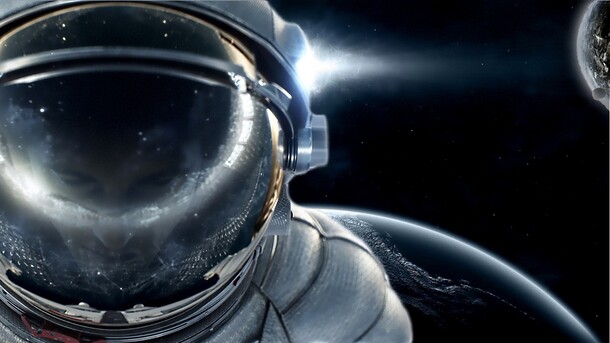 宇宙星空背景，宇航员光效PNG透明图片，高清海报设计素材下载
