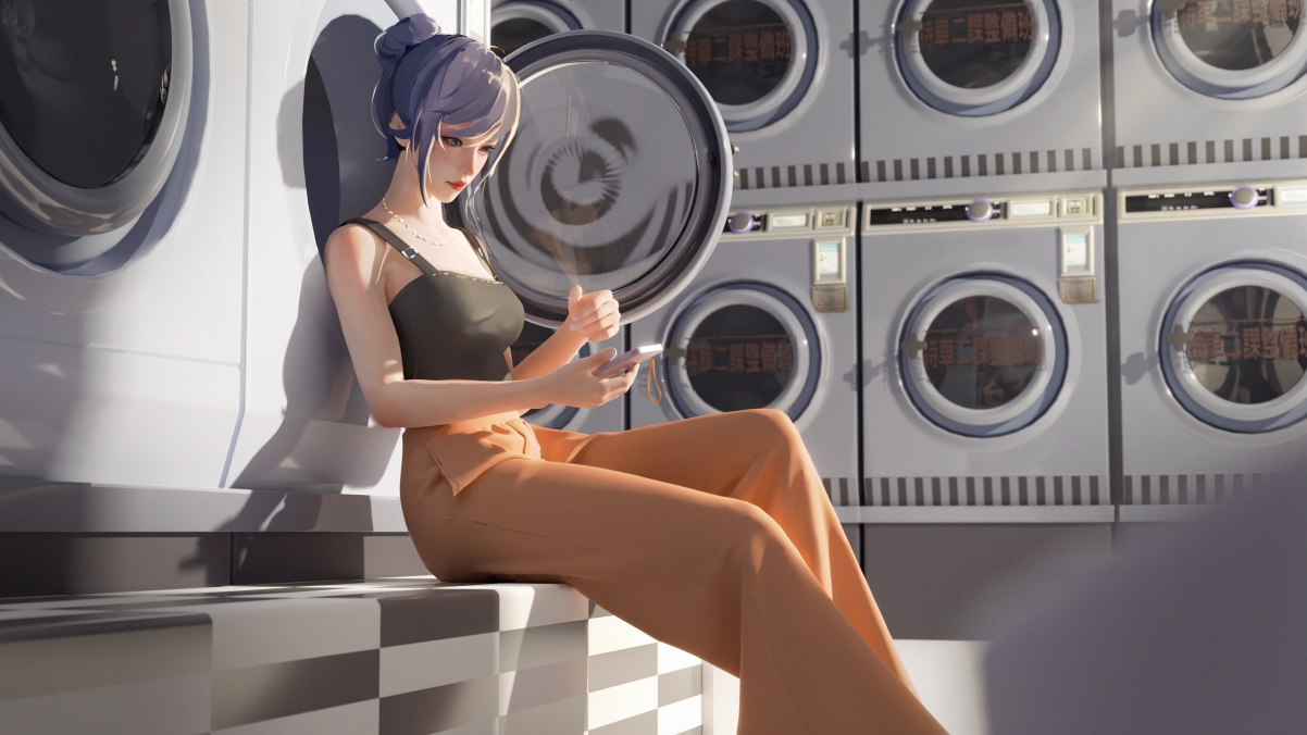 洗衣房佳人风采，绝美4K高清壁纸与动漫美图，3840x2160超清下载