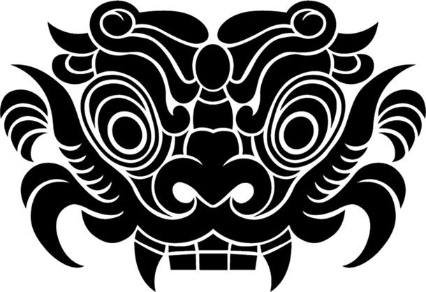 中国风狮子图腾PNG透明图片，高清装饰元素，免费下载设计素材