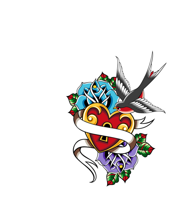 矢量喜鹊围花图案，高清PNG透明图片，节日元素设计素材，情人节专属下载