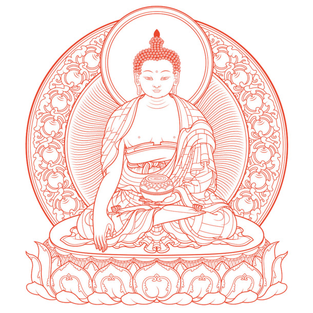 如来佛祖PNG透明图，中国风高清装饰元素，PSD格式设计素材免费下载