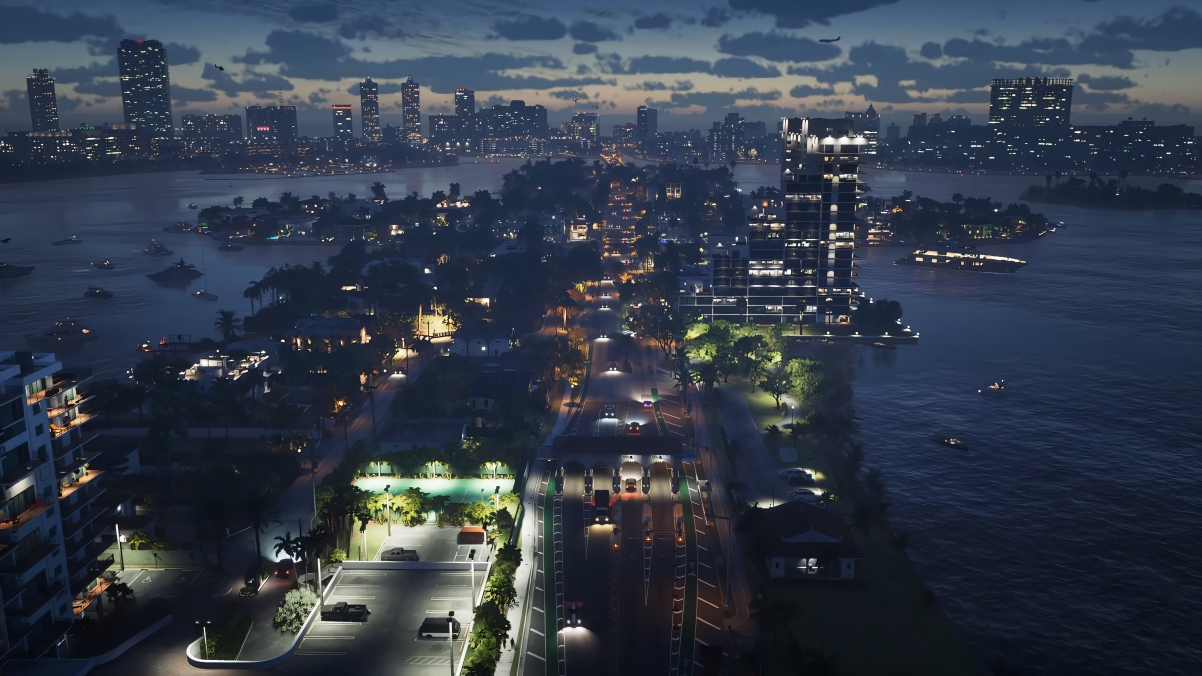 GTA6绝美夜景，超清4K游戏壁纸，3840x2160高清下载