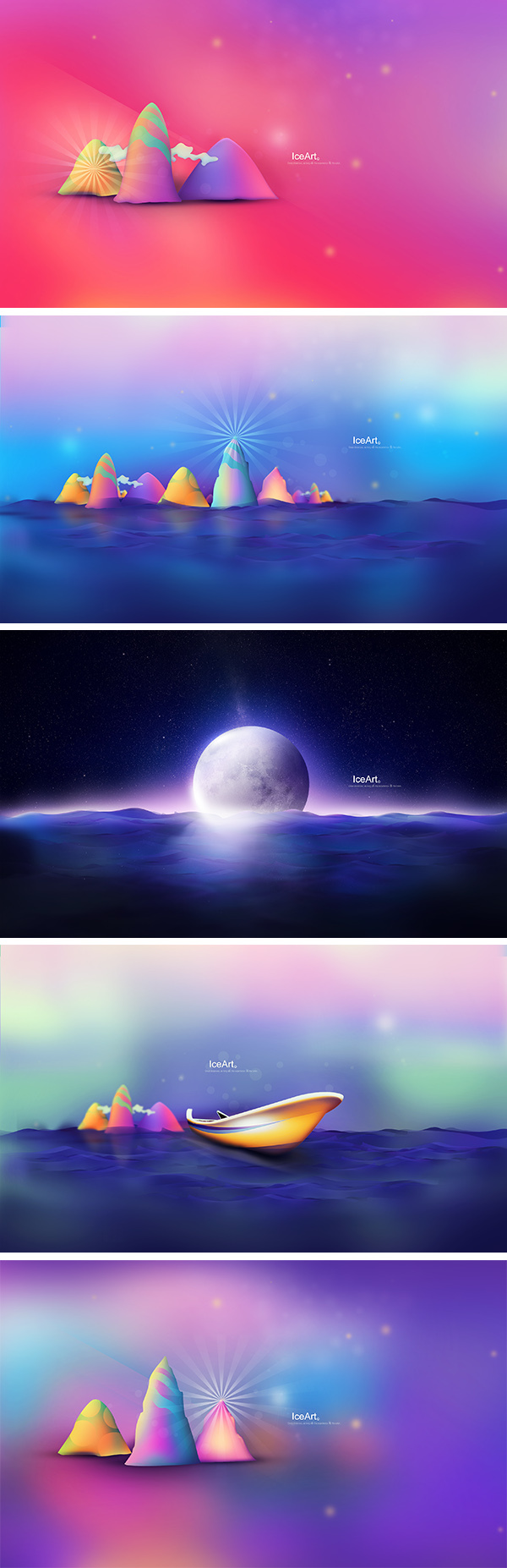 粉紫色梦幻电商海报设计素材，高清PNG透明背景，抽象梦幻元素，免费下载