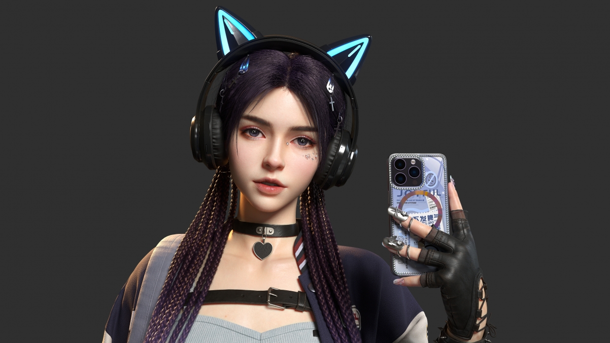 时尚女孩专属，畅享音乐，品味3D美女风采，精选4K动漫壁纸，高清3840x2160免费下载！