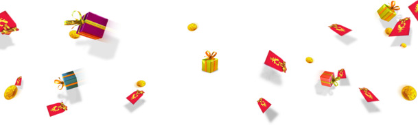 双十一活动素材，高清PNG漂浮物体效果图片，几何图形设计元素，透明背景，免费下载