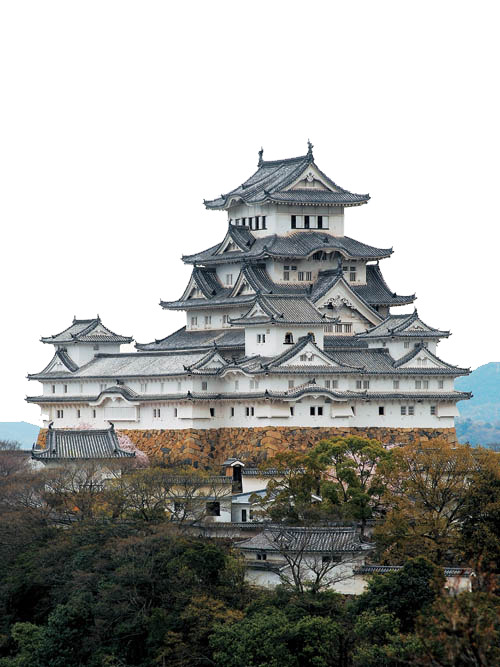 日本大陂古城天守阁PNG透明图，中国风装饰元素，高清下载
