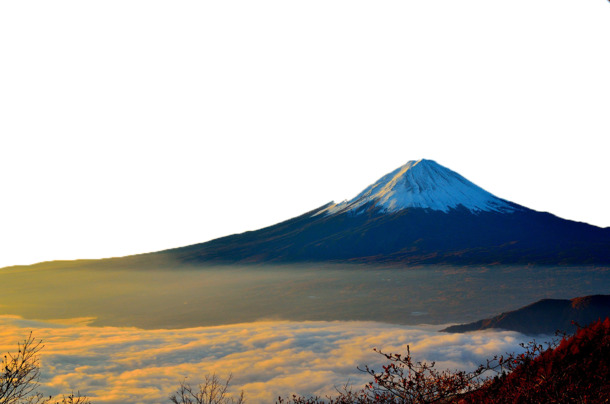 富士山高清PNG透明背景摄影素材，风景图片设计元素免费下载