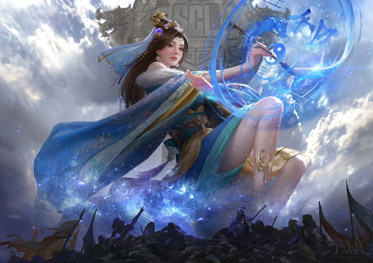 三国杀蔡文姬，冠绝天下，绝美4K壁纸，高清大图，畅享4000x2824极致画质，免费下载