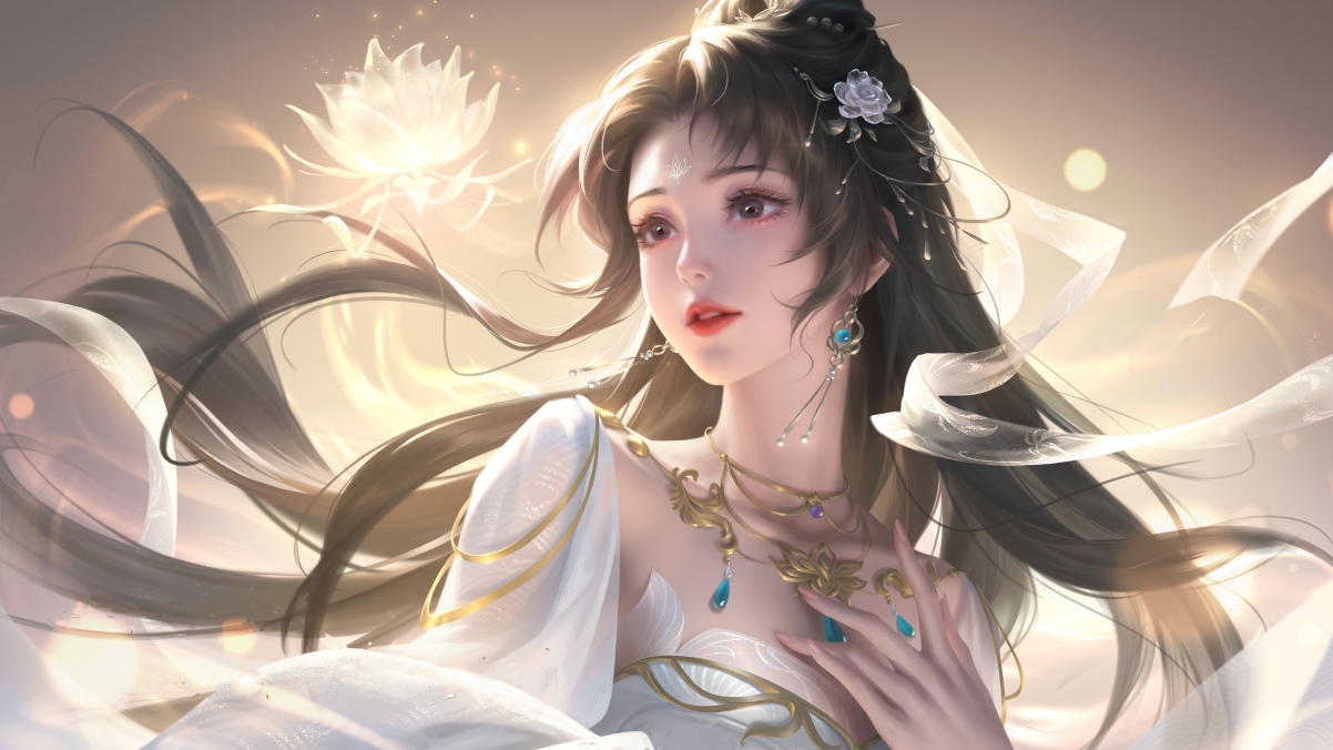 完美世界清漪同人美女，超高清4K电脑壁纸，3840x2160分辨率，免费下载