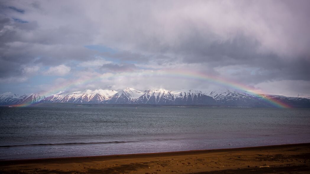 绝美山脉、壮丽山峰、辽阔大海与缤纷彩虹，高清4K风景壁纸（3840x2160）免费下载