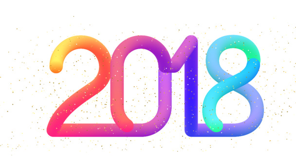 2018新年艺术字素材，创意新颖PNG透明免扣字体元素，高清下载
