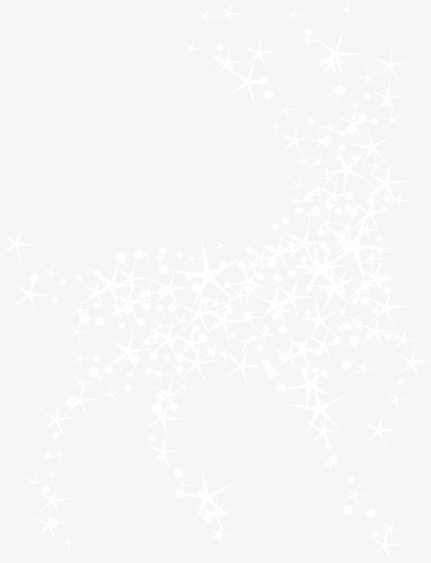 圣诞节白色驯鹿矢量PNG，高清透明背景设计素材，免费下载