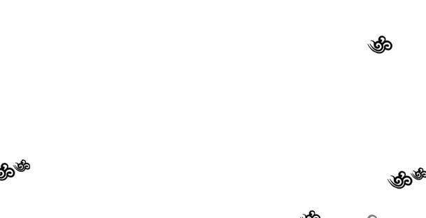 手绘黑色复古中国风PNG透明图片素材，高清云彩漂浮元素，创意设计下载