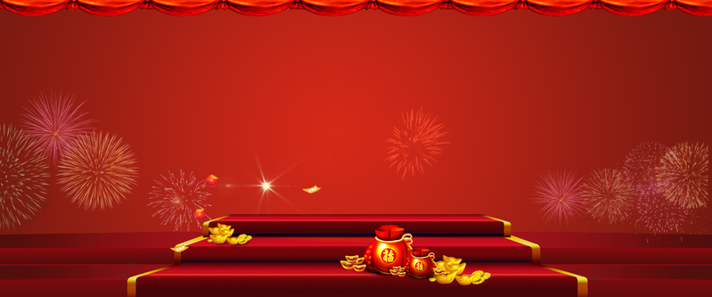 新年复古中国风，淘宝海报高清JPG背景与PSD设计素材下载
