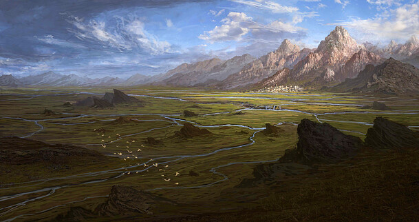 山峰自然风光插画，高清PNG透明背景，卡通手绘元素，设计素材下载