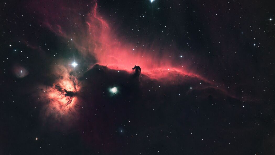 马头星云高清壁纸，璀璨恒星辉光，4K太空背景图，3840x2160免费下载
