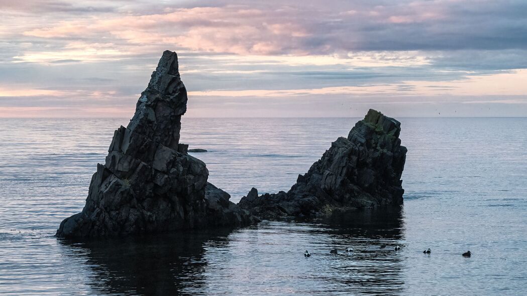 海岩黄昏美景，4K超清壁纸，3840x2160高清下载