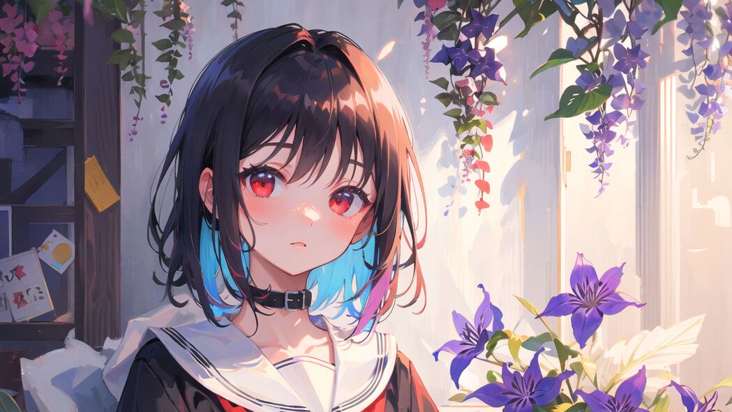 女孩与花之舞，绝美4K动漫壁纸，3840x2160超清下载