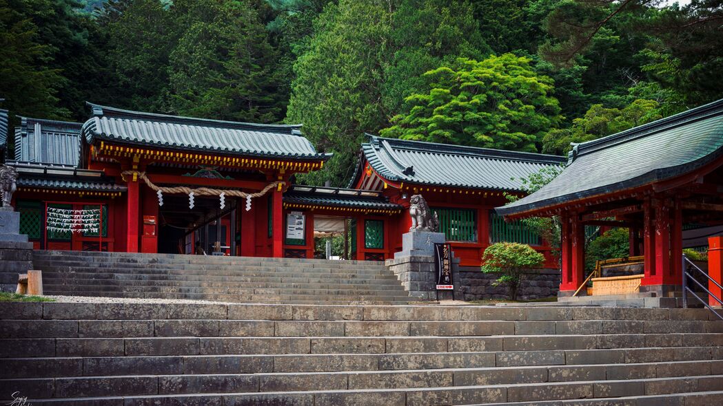 亚洲宝塔建筑台阶美景，4K高清壁纸，3840x2160超清下载