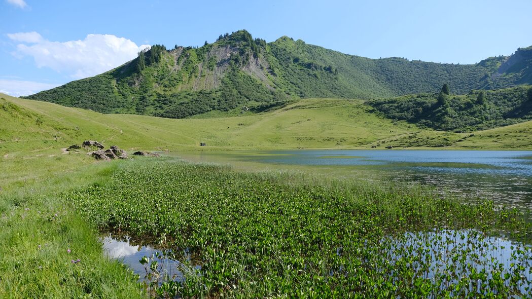 绝美自然景观，山丘草谷4K高清壁纸，3840x2160超清下载