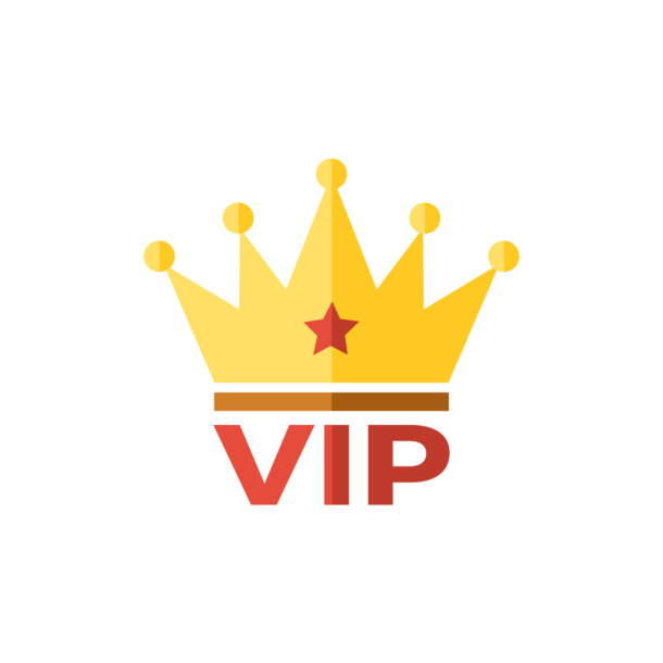 金色星星VIP皇冠，高清PNG透明手绘卡通元素，设计素材下载