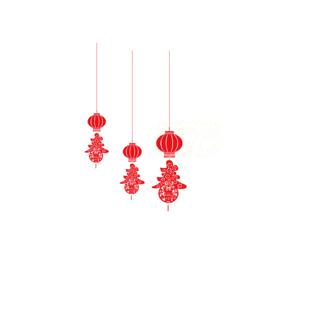 春字PNG高清透明图，元旦春节元宵节日素材，免费下载！