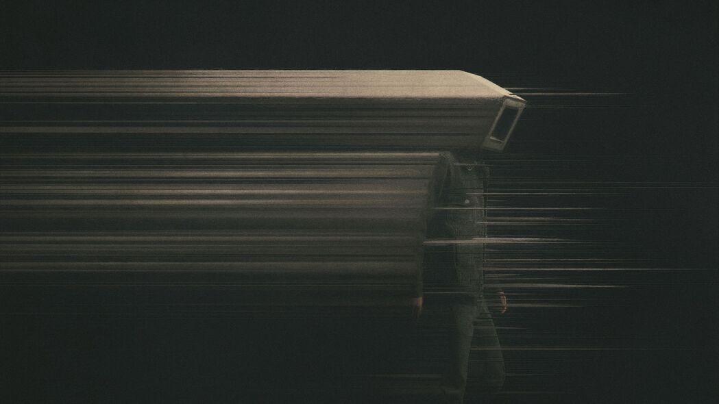 人像立方体模糊线条艺术，惊艳4K高清壁纸，3840x2160超清下载