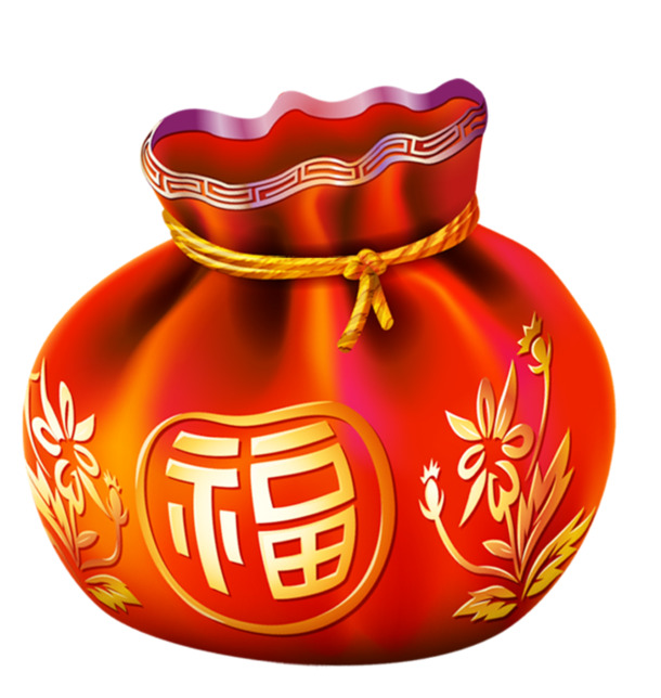 节日福袋PNG素材，高清透明图片，创意装饰元素，免费下载