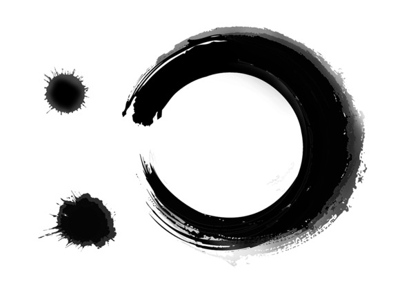 墨迹圆点笔刷，高清PNG透明图片，创意装饰元素，免费下载