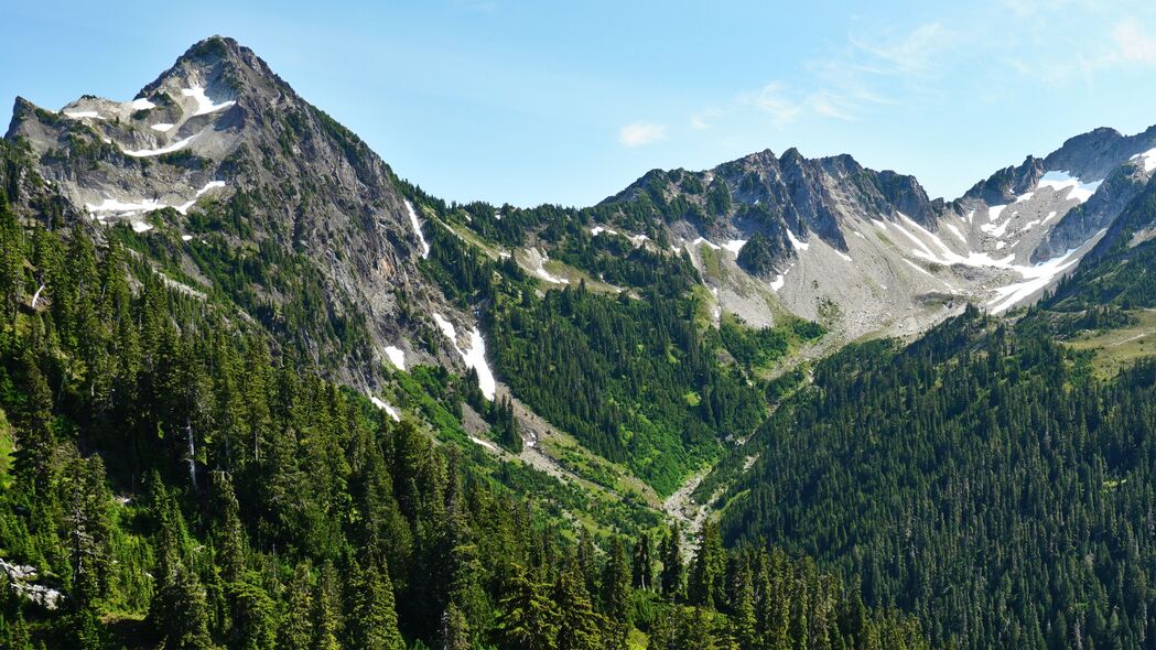 绝美山脉森林4K壁纸，高清3840x2160自然风景图片，免费下载