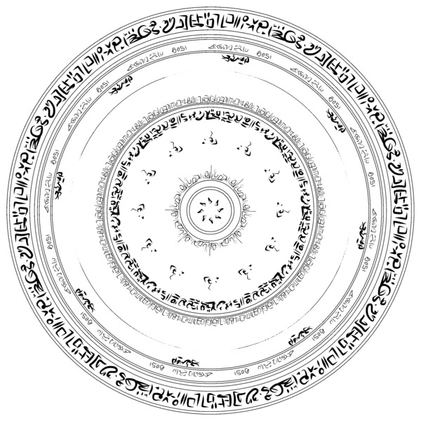 魔法阵型图，高清PNG透明装饰元素，特效设计素材免费下载