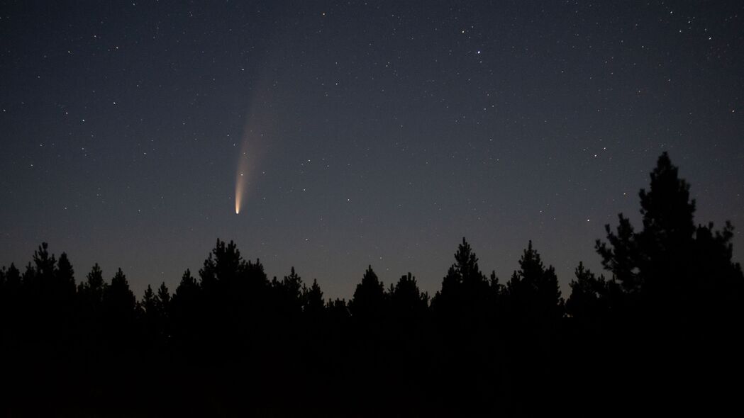 夜间黑暗星空剪影4K壁纸，高清3840x2160背景图片，免费下载