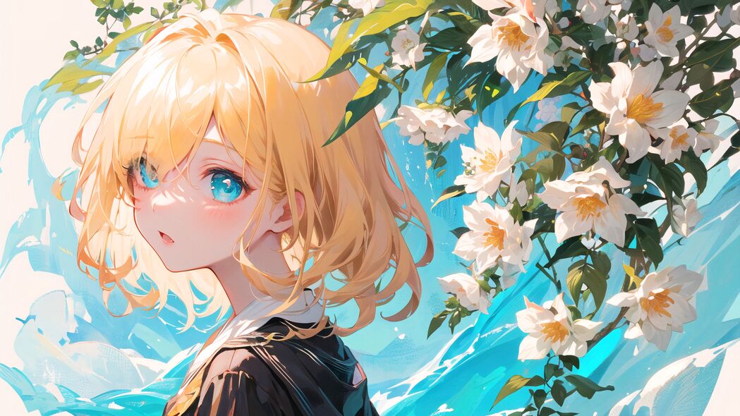 女孩兜帽花动漫主题，精选4K超高清3840x2160壁纸下载
