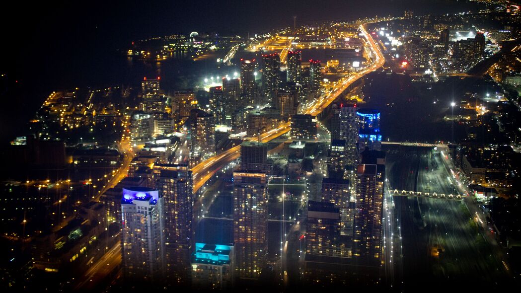 摩天大楼璀璨夜景，4K高清建筑灯光壁纸，3840x2160分辨率免费下载