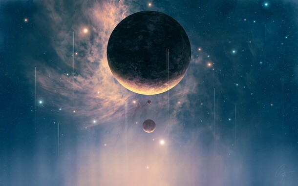 星球苍穹星光闪烁，高清PNG透明背景抽象梦幻图片设计素材下载