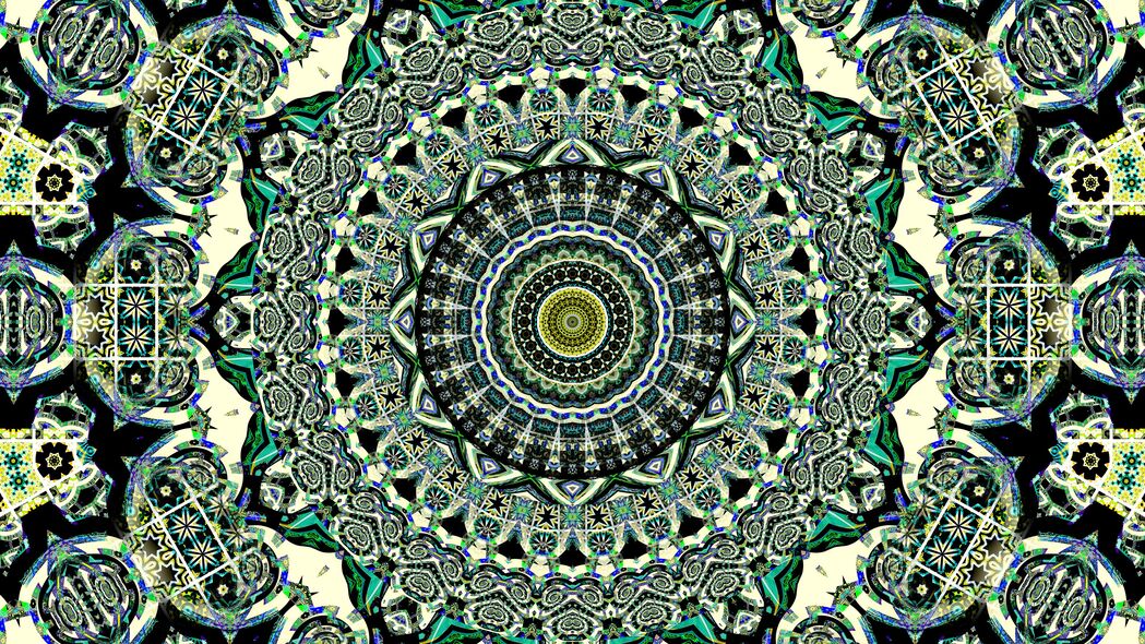 分形圆形图案，精选4K高清壁纸，3840x2160超清背景图片免费下载