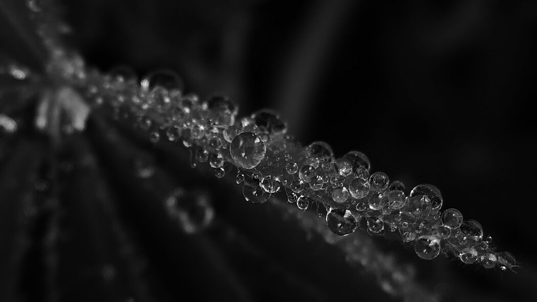 雨滴落在黑白床单上的4K高清壁纸，宏观视角呈现，3840x2160分辨率，免费下载