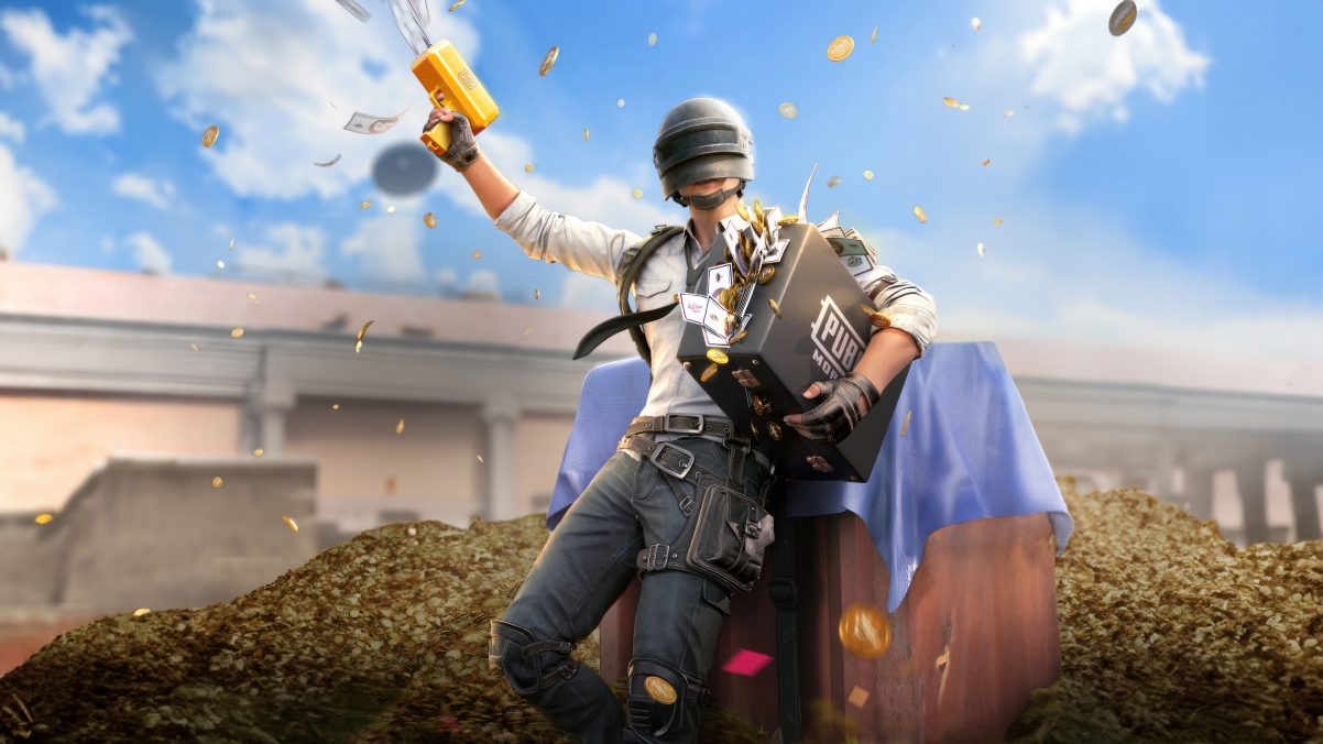 绝地求生PUBG，金币钱箱主题，超清4K游戏壁纸下载，3840x2160分辨率
